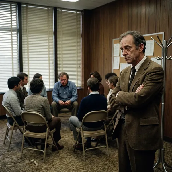 What happens in the final scene of Mad Men?